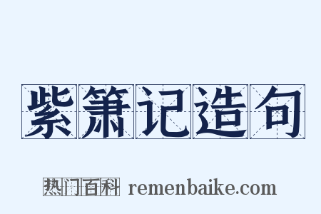 紫箫记造句是什么意思的图片